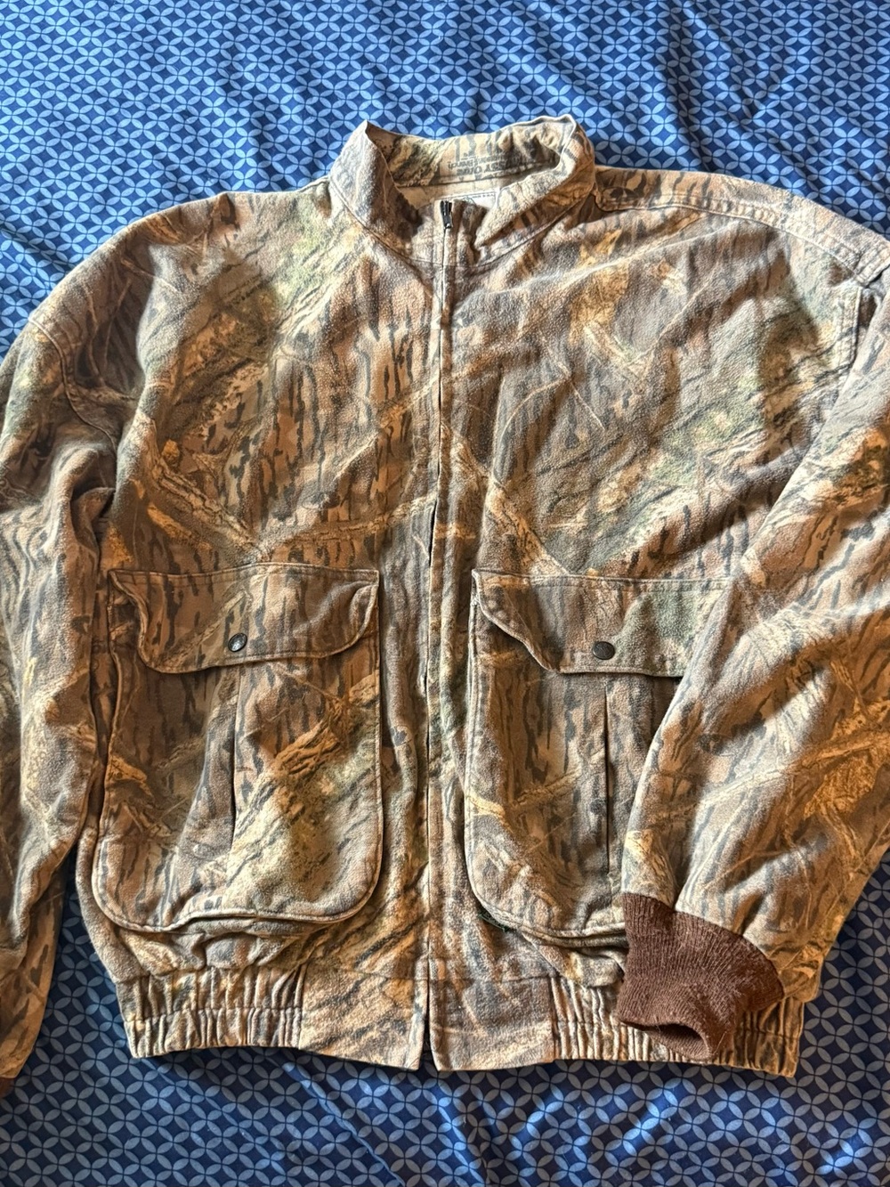 Mossy Oak 80’s-90’s Camo Zip-Front Field Jacket